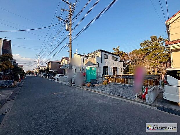 【現地外観写真】休日にご家族揃ってご見学はいかがでしょうか♪実際の現地を見てみると図面などではわからない、新たな発見もありますのでまずはお気軽にお問い合わせください♪