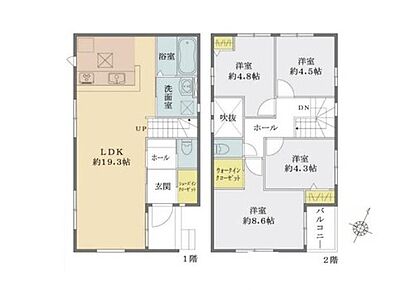 ◆子供部屋・書斎など用途を分けて使いやすい2階4部屋プラン♪
◆顔を合わせてコミュニケーションが取りやすい対面式キッチン＋リビングイン階段♪
◆ベビーカーや外遊びおもちゃなどもサッと出し入れ可能なSIC♪ 