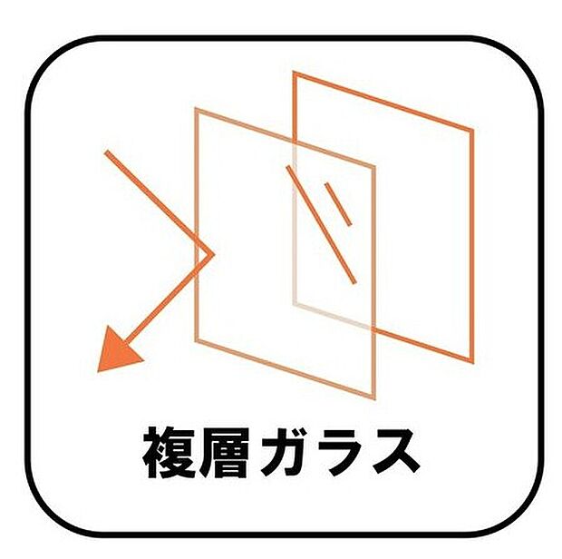 【【複層ガラス】】2枚のガラスを組み合わせて作った窓ガラスです。断熱性、防犯性、結露予防、紫外線予防があり、省エネ効果も期待できます。