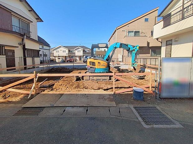 【現地外観写真】今なら建築中の様子をご覧になることができます♪現地をご覧いただきながら、住まいの夢をお聞かせください。