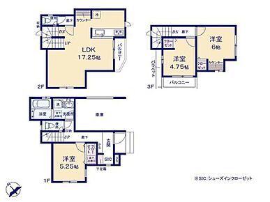 道路からの視線が気にならない2階リビングの3階建て♪
インテリアに統一感が生まれる全室洋室プラン◎
カウンター付きのキッチンはお子様の宿題や家事スペース
として多用途にお使いいただけます☆ 