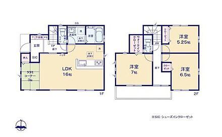◆玄関がスッキリ片付くシューズクローク完備！
◆家事の合間の休憩やお子様の遊び場に最適な畳コーナー♪
◆2階主寝室には大型WIC完備！スッキリ片付きお部屋を広々お使いいただけます♪ 