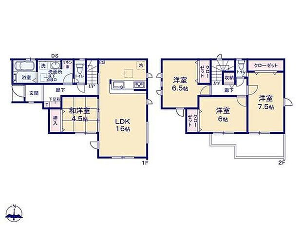 【4LDK】◆全居室南採光の明るいお住まいです☆
◆タオルや洗剤も収納できるリネン庫付きの広々洗面室♪
◆足を伸ばして寛げる、癒しの空間洋風和室♪