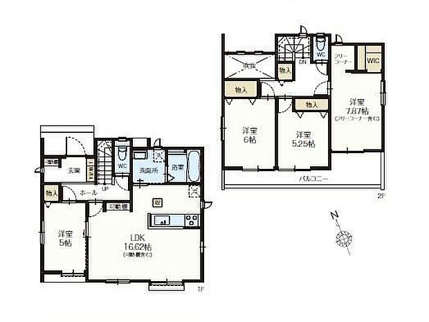 【4LDK】全室南向きの明るいお住まい♪バルコニーへは3部屋から出入り可能◎主寝室には窓付きのフリーコーナー♪収納はもちろん、在宅ワークの場としても使えます！