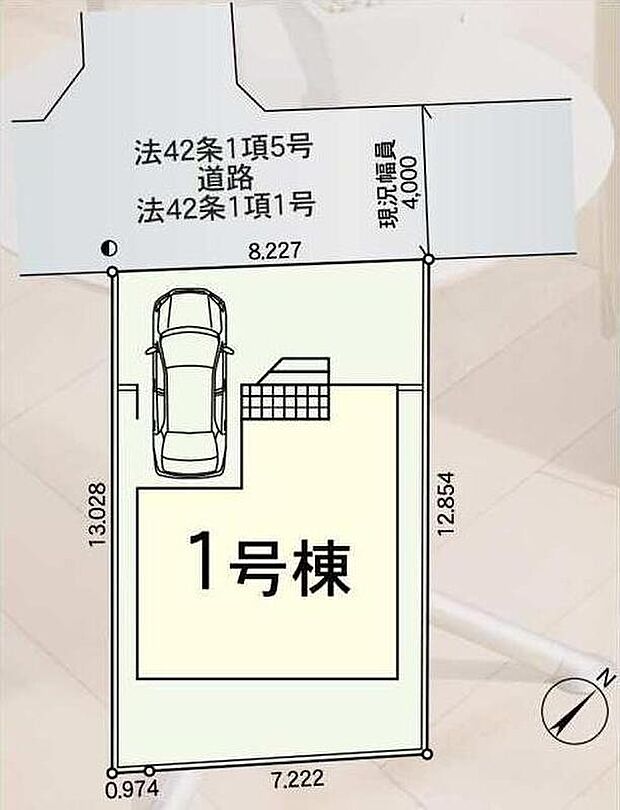 【全体区画図】☆JR武蔵野線「新八柱」駅まで徒歩17分、自転車で6分♪
敷地内駐車スペース完備☆車通勤やお買物もラクラクです!