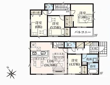 ご家族との自然なコミュニケーションが生まれるリビングイン階段を採用！暖かい光が降り注ぐ、温もりあふれるお住まいです♪ 