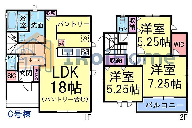 南西向きのお部屋が多い間取りで陽当り良好！WICあり収納も豊富です！