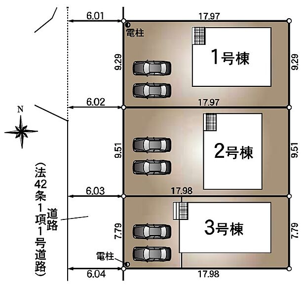 【ホームページに現地動画掲載中】●年中無休:当日予約可●全3区画の分譲地!全棟お車並列2台駐車可能!