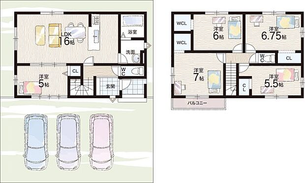 【5LDK】○野洲小学校・・・徒歩17分 ○野洲中学校・・・徒歩37分