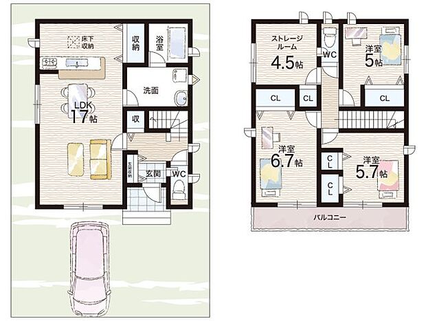 【3LDK+S(納戸)】○速野小学校・・・徒歩25分 ○明富中学校・・・徒歩32分