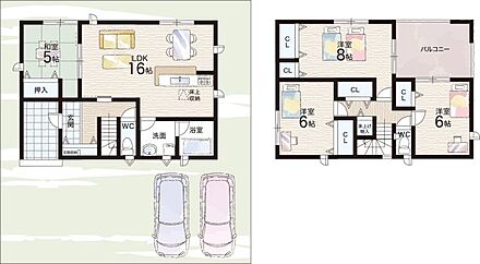 ○五個荘小学校・・・徒歩20分 ○五個荘中学校・・・徒歩30分 