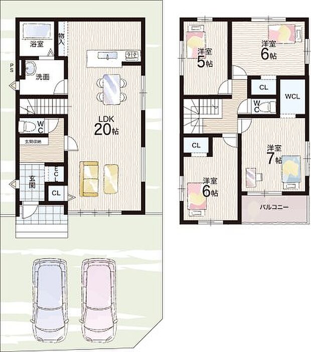 【4LDK】○笠縫東小学校・・・徒歩6分 ○新堂中学校・・・徒歩18分