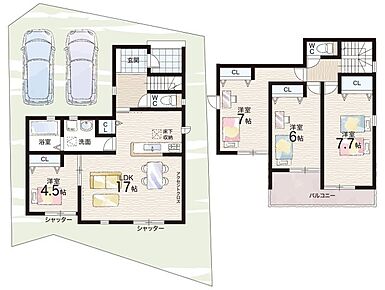 ○能登川南小学校・・・徒歩23分 ○能登川中学校・・・徒歩28分 
