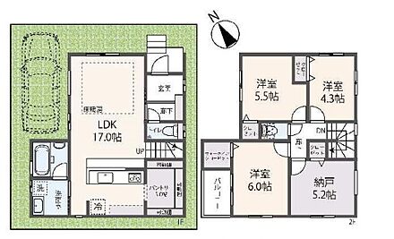 ○笠縫東小学校・・・徒歩4分 ○新堂中学校・・・徒歩27分 