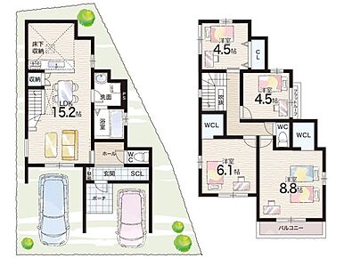○人丸小学校・・・徒歩6分 ○大蔵中学校・・・徒歩12分 