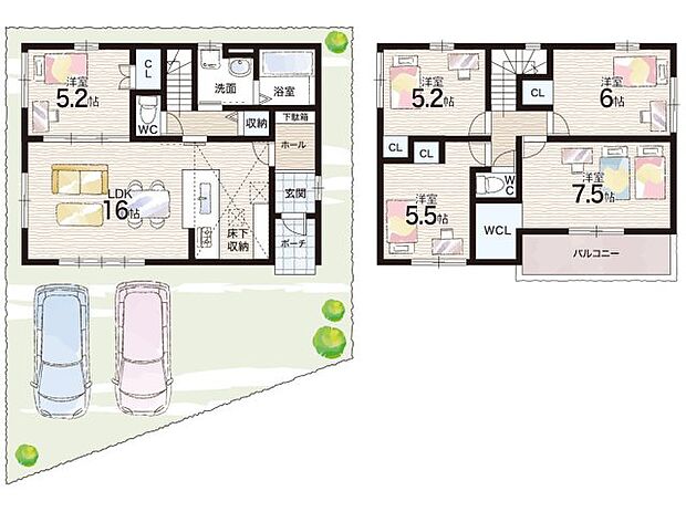 【5LDK】○錦浦小学校・・・徒歩19分 ○魚住中学校・・・徒歩14分