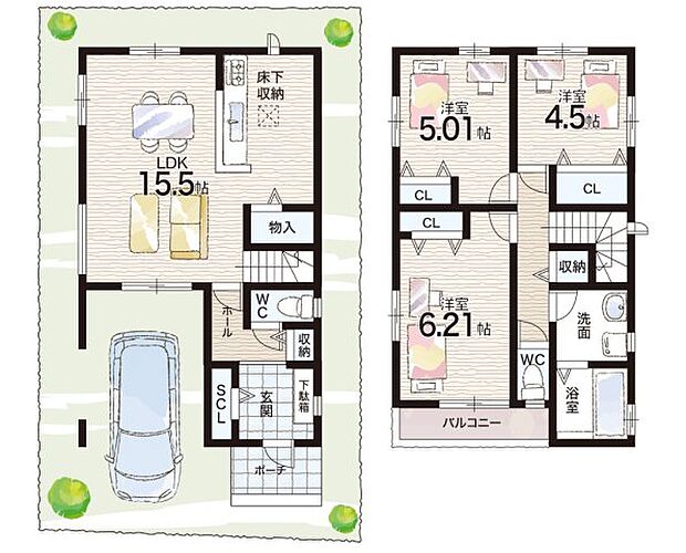 【3LDK】○鳥羽小学校・・・徒歩3分 ○野々池中学校・・・徒歩11分