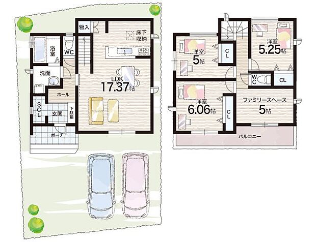 【3LDK】○東舞子小学校・・・徒歩10分 ○歌敷山中学校・・・徒歩8分