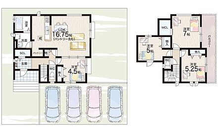 ○木津小学校・・・徒歩7分 ○桜が丘中学校・・・徒歩7分 
