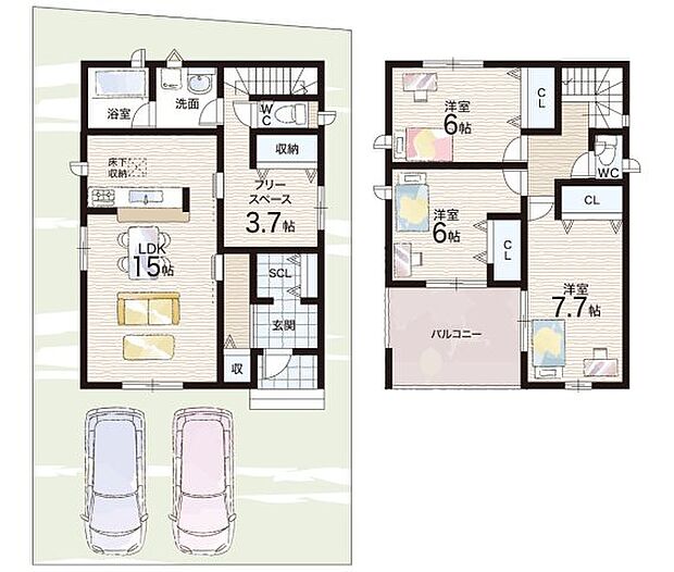 【3LDK】○勝原小学校・・・徒歩4分 ○朝日中学校・・・徒歩22分