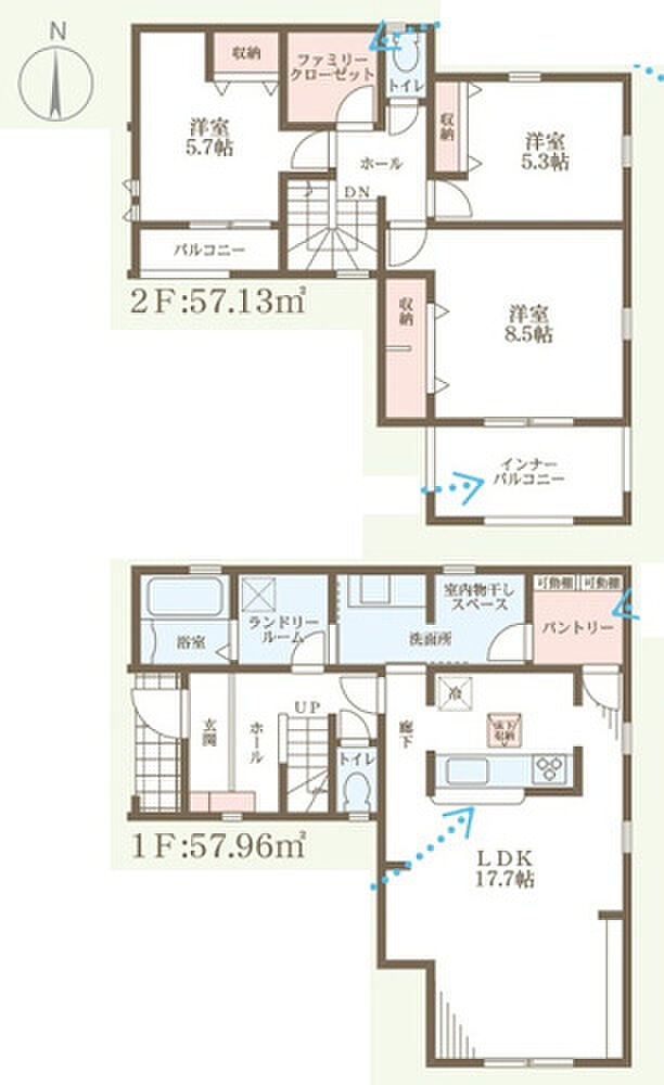 【3LDK+S(納戸)】○旭陽小学校・・・徒歩８分 ○朝日中学校・・・徒歩２分