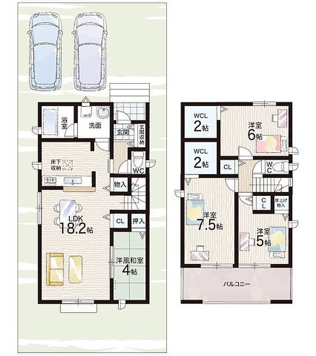 【4LDK】○鳩里小学校・・・徒歩13分 ○加古川中学校・・・徒歩17分