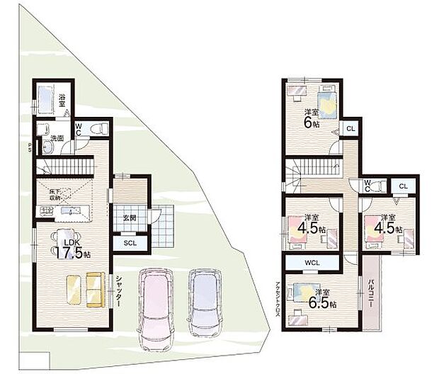 【4LDK】○荒川小学校・・・徒歩24分 ○山陽中学校・・・徒歩30分