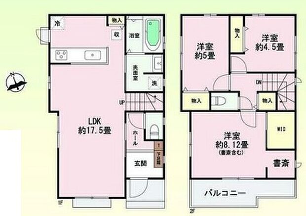 【3LDK】○錦浦小学校・・・徒歩17分 ○魚住中学校・・・徒歩13分