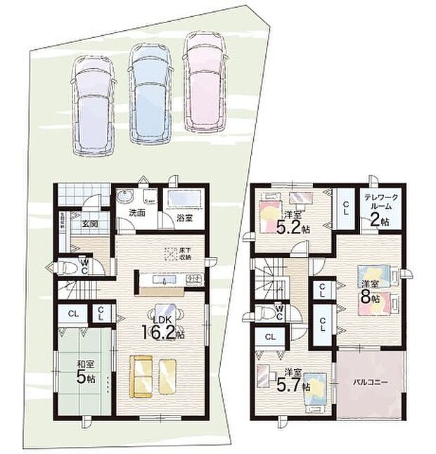 【4LDK】○赤穂小学校・・・徒歩10分 ○赤穂中学校・・・徒歩21分