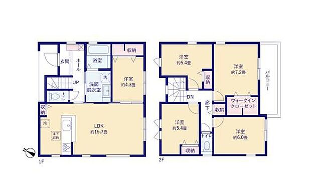 (1号棟)、価格4177万円、5LDK、土地面積153.59m2、建物面積106.21m2