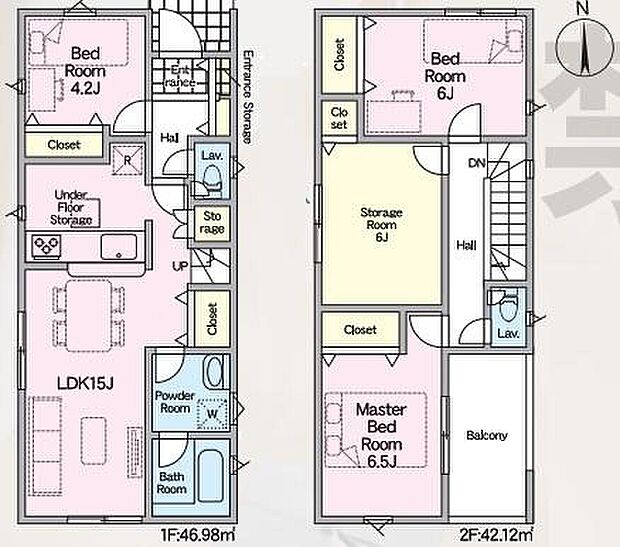 【3LDK+S】大きな窓から陽光が注がれる16帖のリビング♪テレワークや収納など用途自在なストレージルーム♪お部屋もスッキリ片付く、全居室収納完備♪