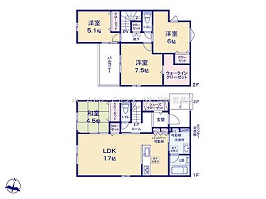 ◇広々とした１７帖のリビング☆和室隣接でほっと落ち着く空間を与えてくれます♪◇２階に大型ウォークインクローゼットつきで季節物や大き目の荷物もスッキリしまっておけます◎ 