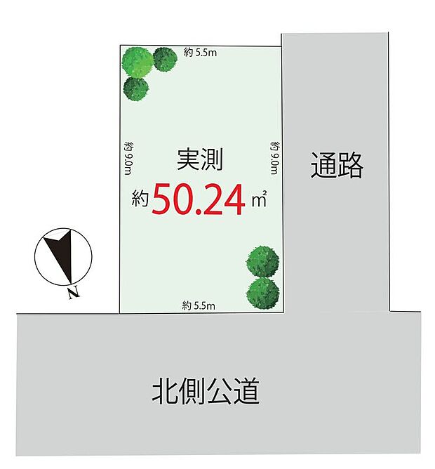 【区画図】北西角地がもたらす優れた採光と通風。ゆったりとした開放感に包まれ、上質な日常を叶える住環境です。
