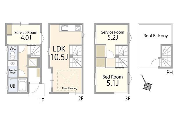 【間取図】家族でのびのび暮らせる、LDK＋3部屋の間取りをご用意。生活動線と収納計画にこだわった、住み心地を実感できる住まいへ。