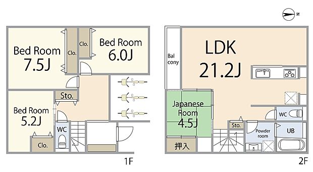 【間取図】建物プラン例：建物価格2600万円、建物面積110.16m2