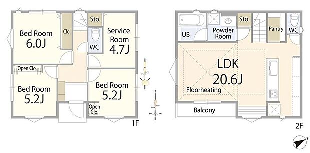 【3LDK+S】1億3480万円、3LDK+S（納戸）、土地面積70.49m2、建物面積90.67m2 【間取図  広々リビングに加え、個室も充実した3SLDK。家族が増えてもゆとりを感じられる、暮らしやすさを考えた間取りです。
