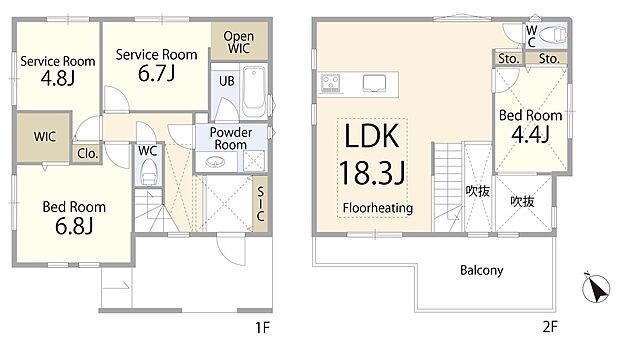 【2LDK+2S】【間取図 使い勝手の良い3LDK+S(納戸)プラン。ゆとりある居室に加え、多目的に使えるスペースが暮らしをより便利にします。