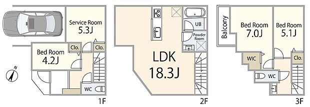 【間取図】建物プラン例（A区画）建物価格2570万円、建物面積94.17m2