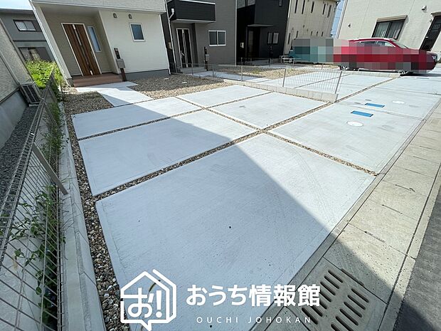 【現地写真(駐車場)【3号地】】健康被害に配慮したもっとも安全性の高い建材を採用し、シックハウス対策をしております。