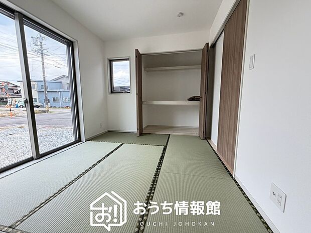 【現地写真（和室）】大壁仕様の新和室。くつろぎの空間です。