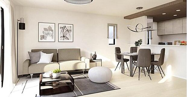 【建物プラン例：LDK】
構造躯体の倒壊等防止/損傷防止の双方で耐震等級3を標準仕様とし、繰り返す地震や台風をはじめ、災害から家族と暮らしを守ります。
建物面積：99m2～｜建物参考価格：1903万円