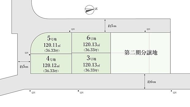 【全体区画図】第一期販売開始!
敷地36坪超のゆとり×学校隣接。緑に包まれた落ち着きと、毎日の暮らしやすさを兼ね備えた家族の未来を育む住環境での暮らしを叶える全7区画。