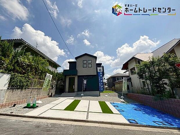 【現地外観写真】
資料送付・ご見学即対応！建物完成しておりますので、室内ご内覧いただけます♪ご不明点等、スタッフがしっかりと説明させていただきますので、安心して現地をご覧ください♪