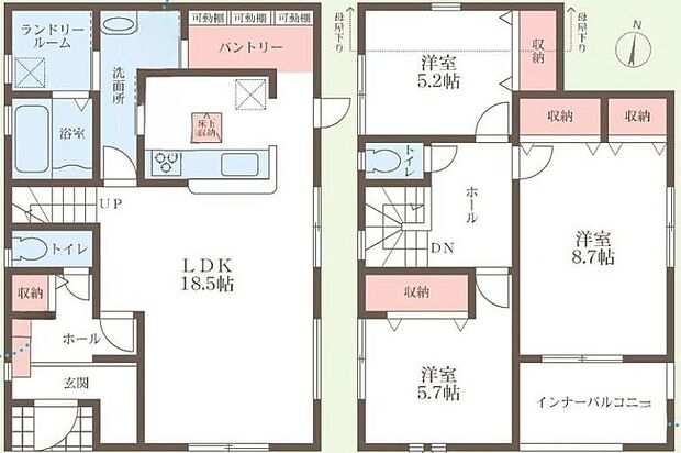 (1号棟)、3LDK、土地面積140.27m2、建物面積110.13m2