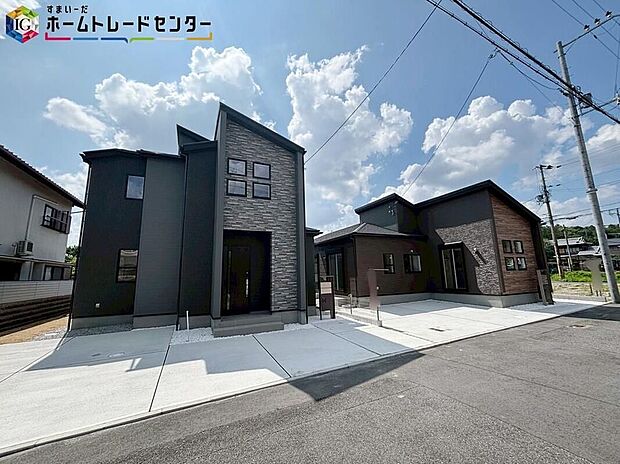 【現地外観写真】個性あふれる間取りの新築一戸建て♪ 家族の笑い声が自然と生まれます!充実の収納と機能性を兼ね揃えた見どころ満載の現地は内覧会開催中!ご連絡お待ちしております♪