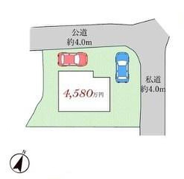 カースペース2台分ございますので、家族分の自転車を駐輪したり、来客用の駐車スペースとしてもお使いいただけます♪