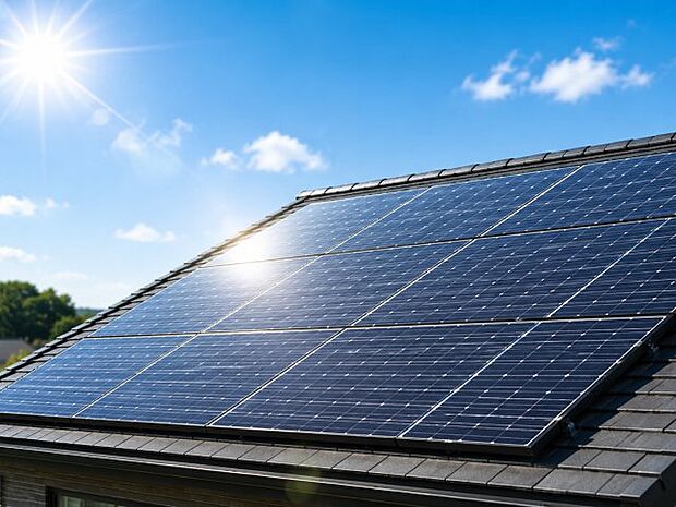【太陽光発電システム】長州産業製の4.6kWパネル搭載で月々の光熱費を削減。災害時の非常用電源としても活用可能です。環境にも家計にも優しい、サステナブルな暮らしをサポートします。※画像はイメージです