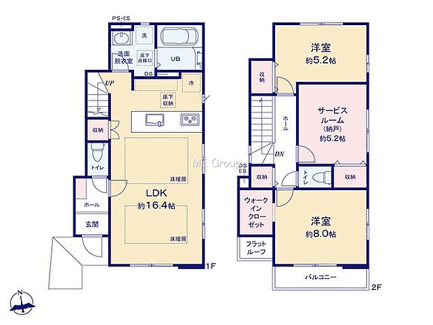 【2LDK+S】1号棟  