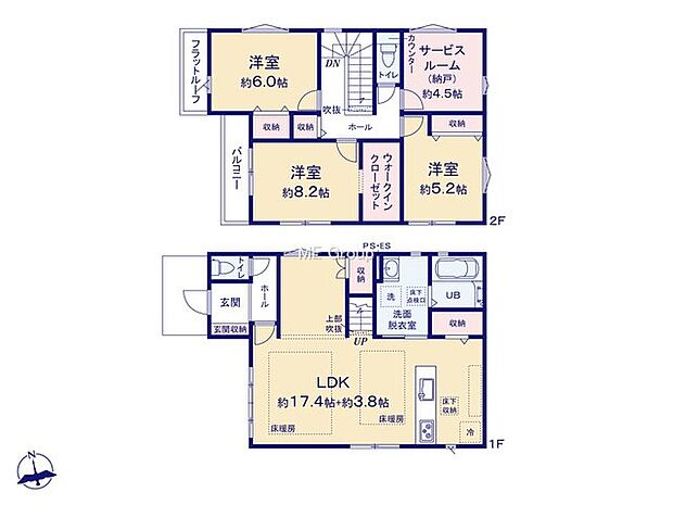 【3LDK+S】1号棟
