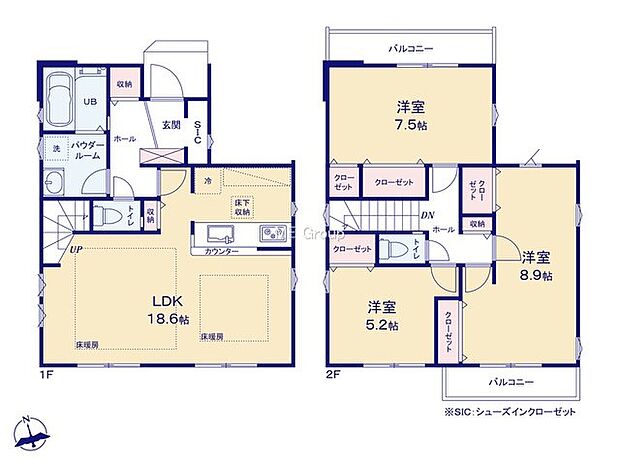 【3LDK】1号棟